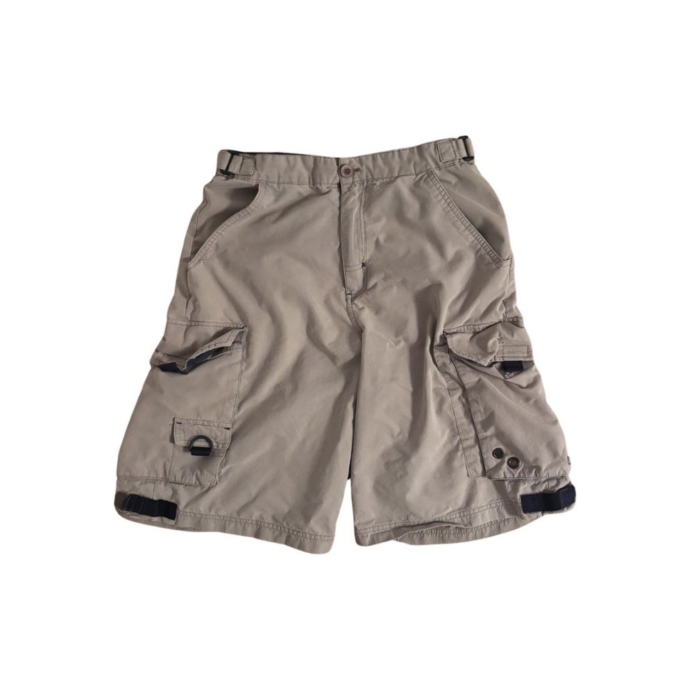 Gasoline Y2K Men's Cargo Shorts in Dusty Rose/Khaki